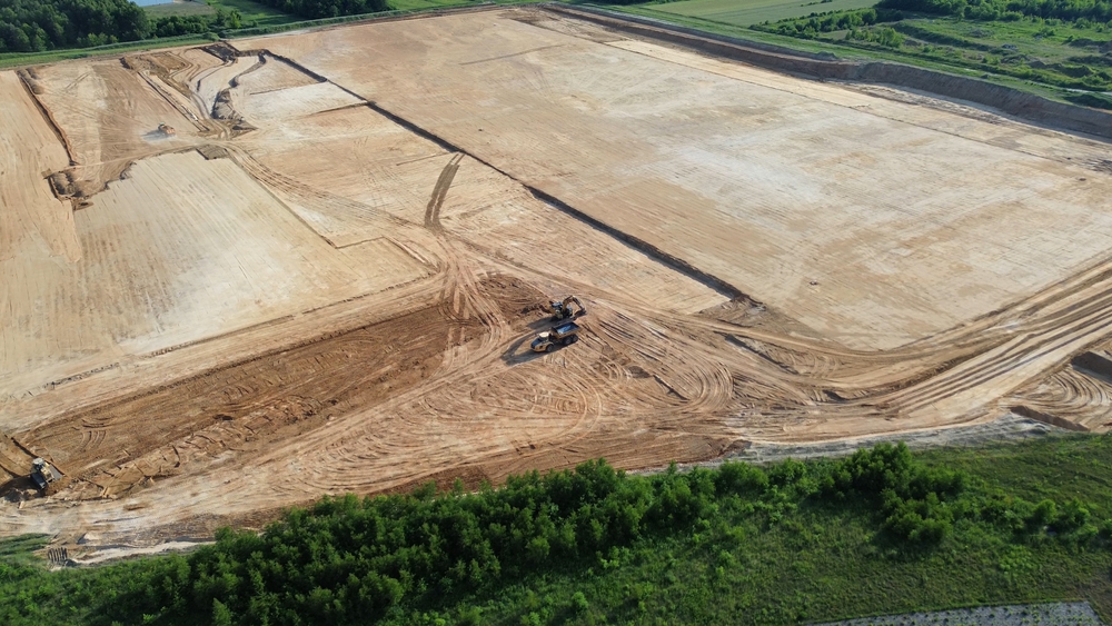 Heavy,machinery,preparing,construction,ground