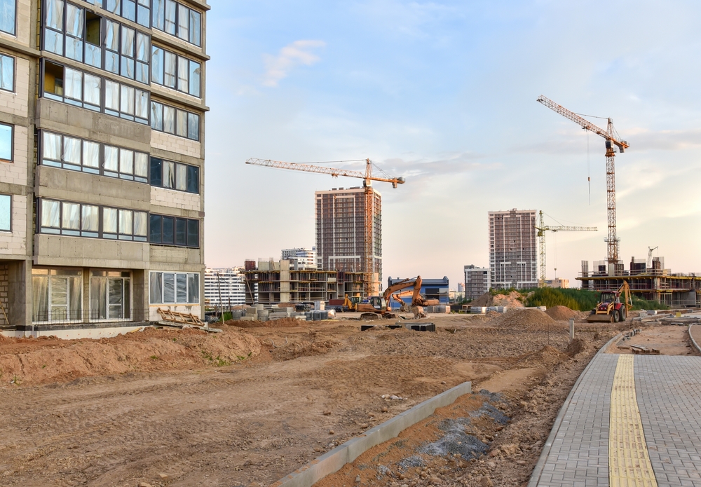 Construction,site.,paving,bricks,installing,on,pedestrian.,laying,paving,slabs